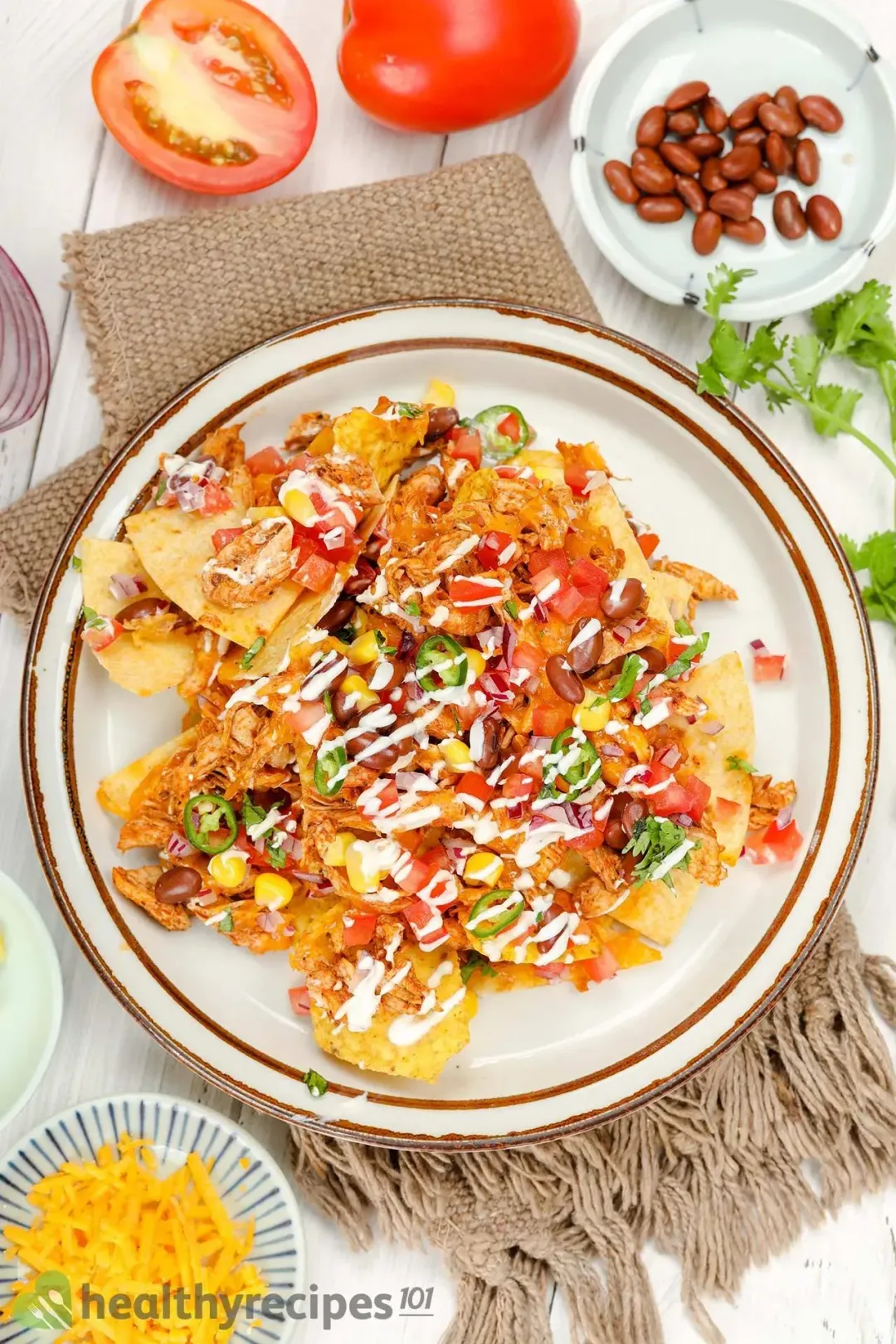 Homemade chicken nacho recipe