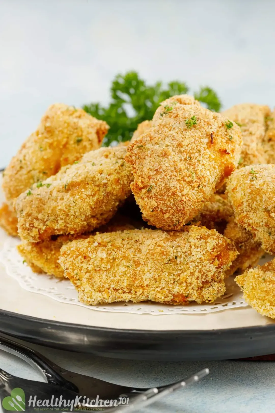 homemade chicken nuggets in an air fryer