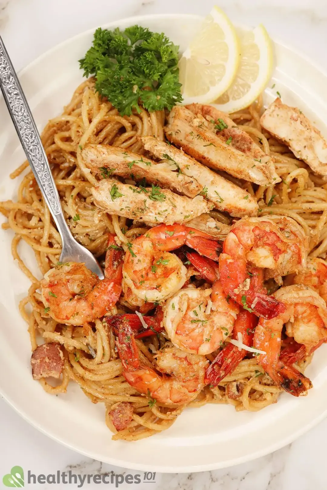 homemade Chicken and Shrimp Carbonara Recipe