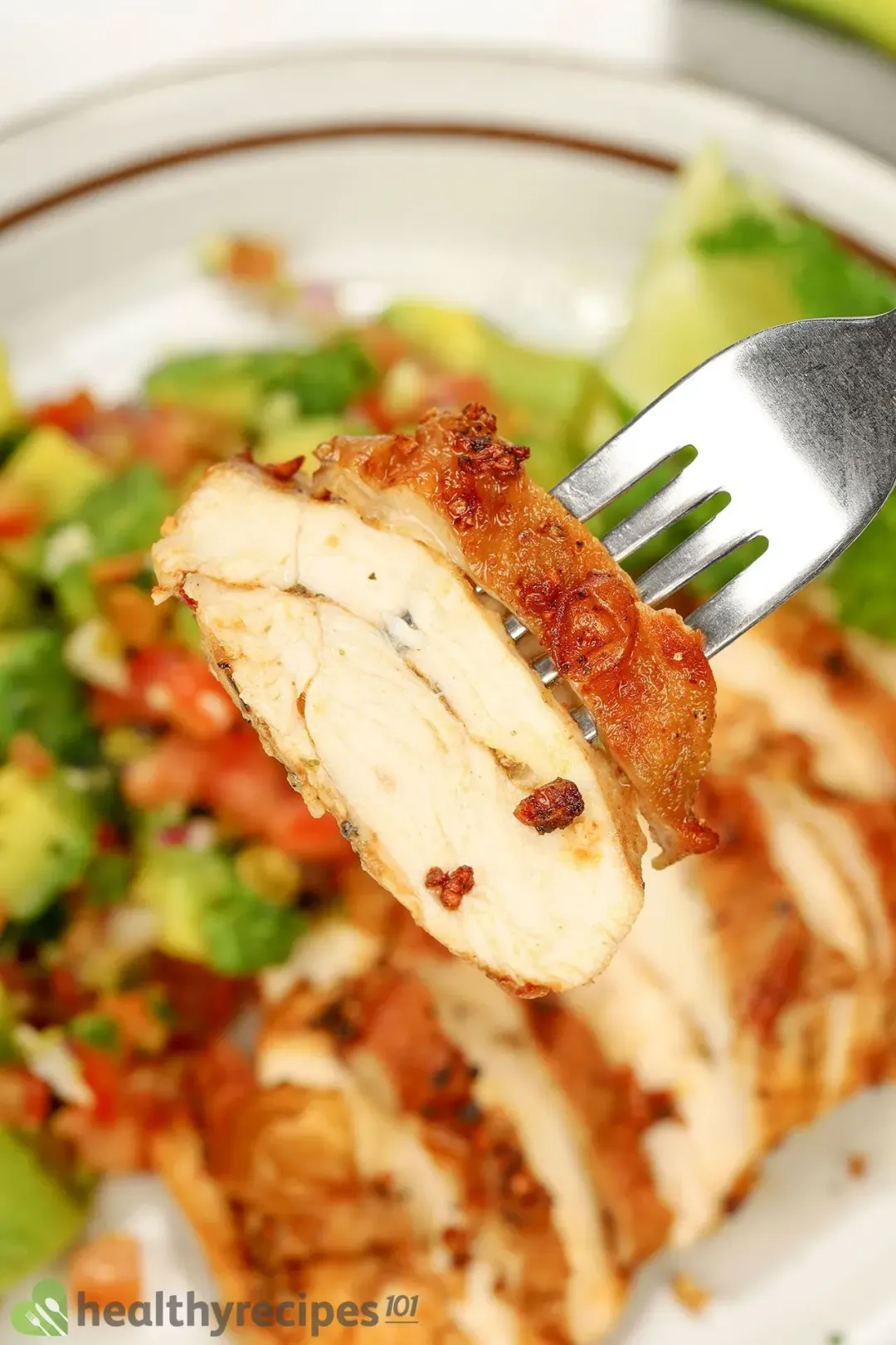 Homemade chicken with avocado salsa recipe