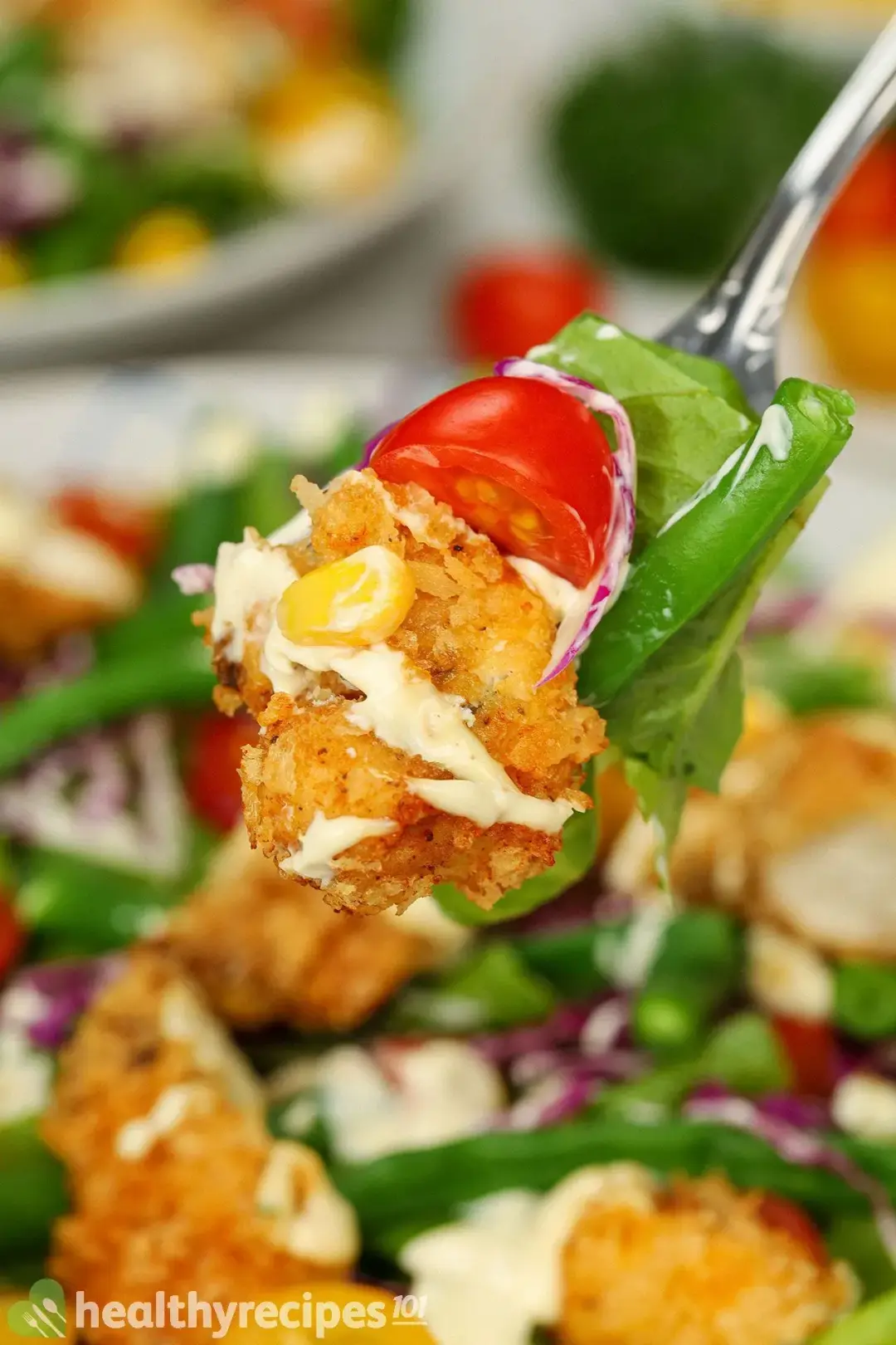 Homemade Fried Chicken Salad recipe