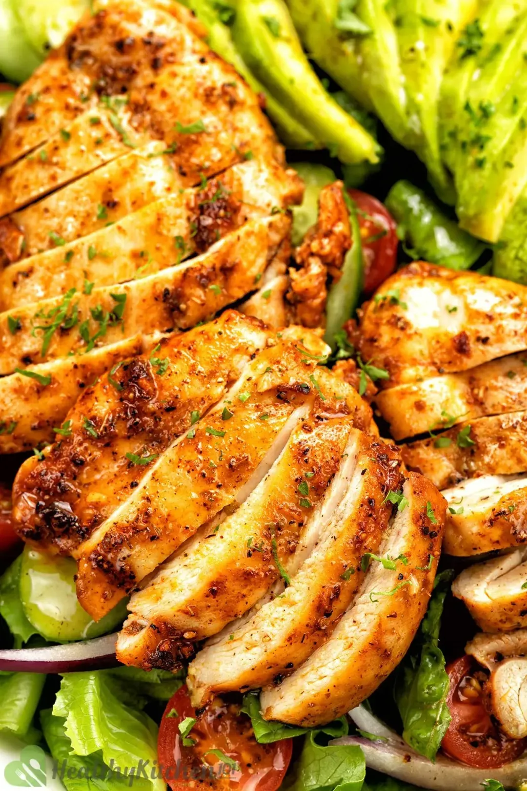 Homemade grilled chicken salad