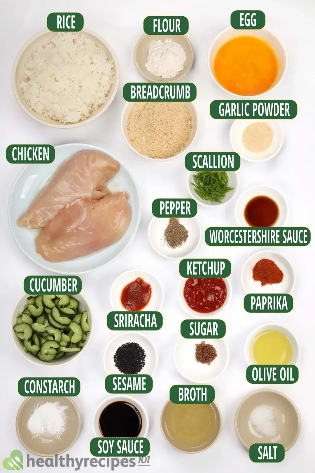 Ingredients for Air Fryer Chicken Katsu