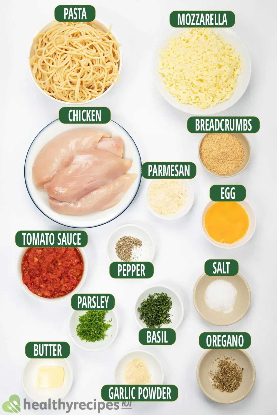 Ingredients for Air Fryer Chicken Parmigiana