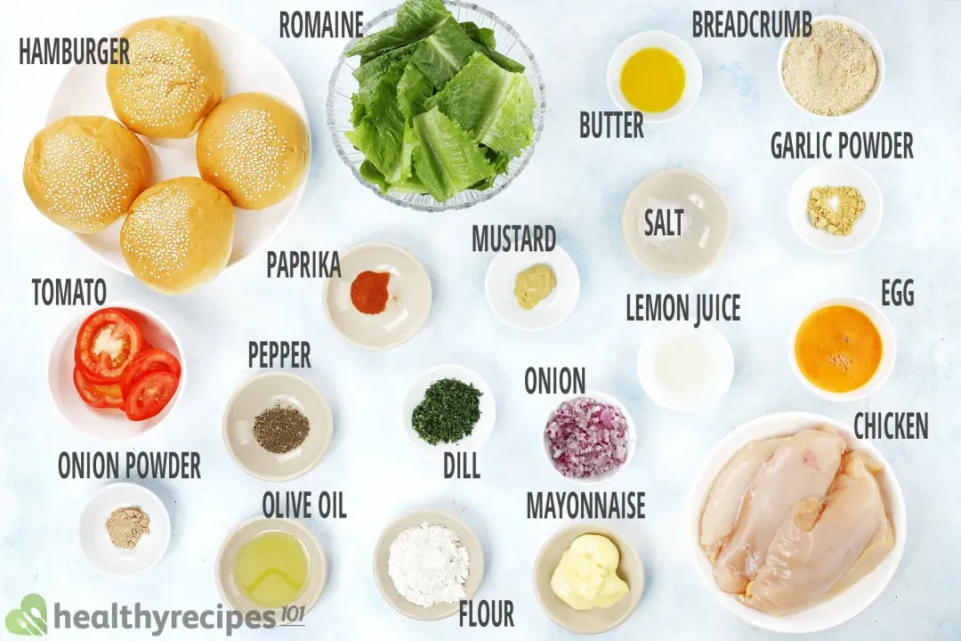 Ingredients for Air Fryer Chicken Patties