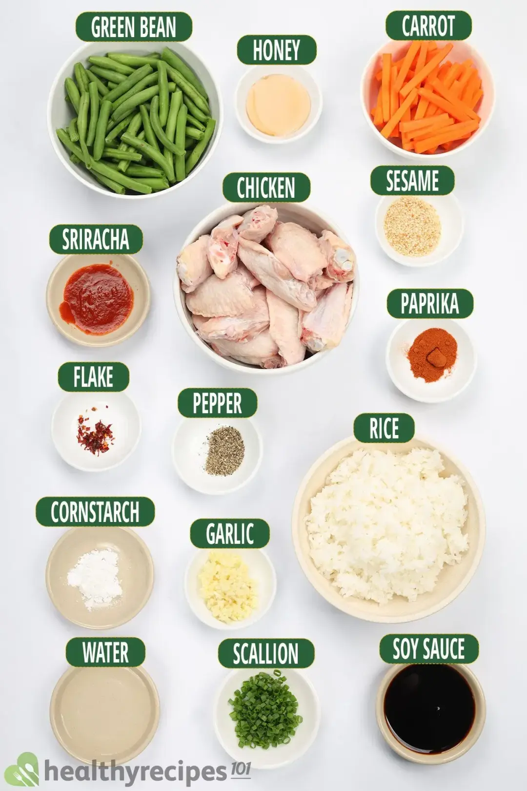 ingredients for air fryer honey garlic chicken