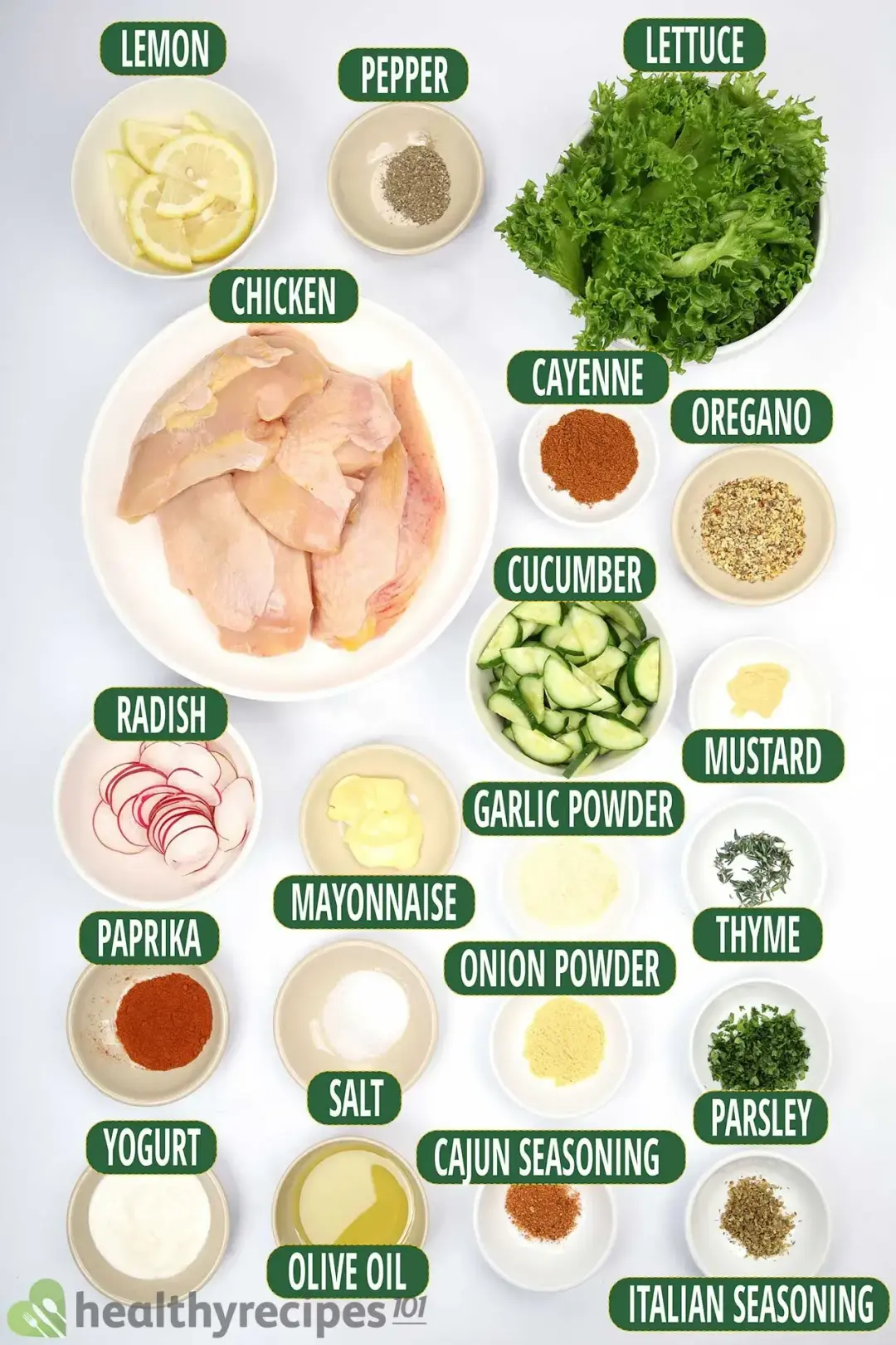 Ingredients for Blackened Chicken