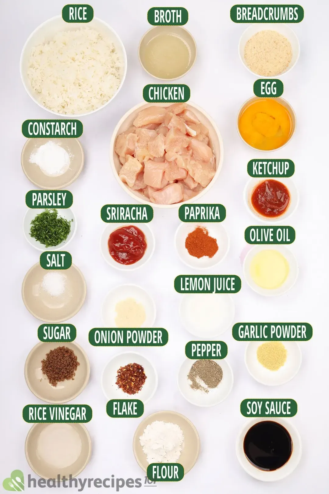 Ingredients for Chicken Meatballs