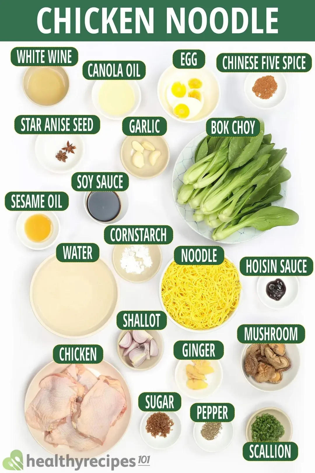 Ingredients for Chicken Noodle