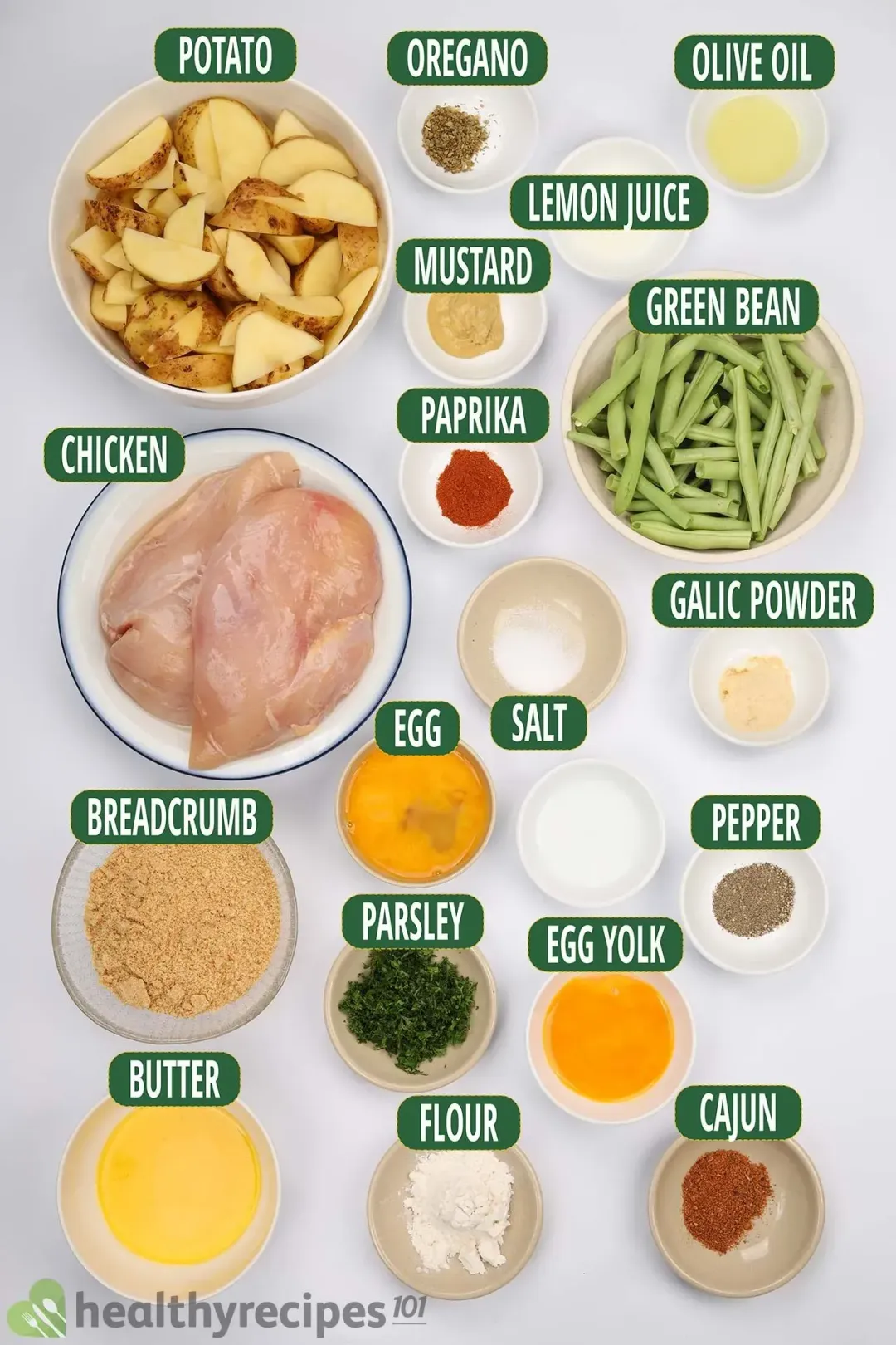 Ingredients for Chicken Schnitzel