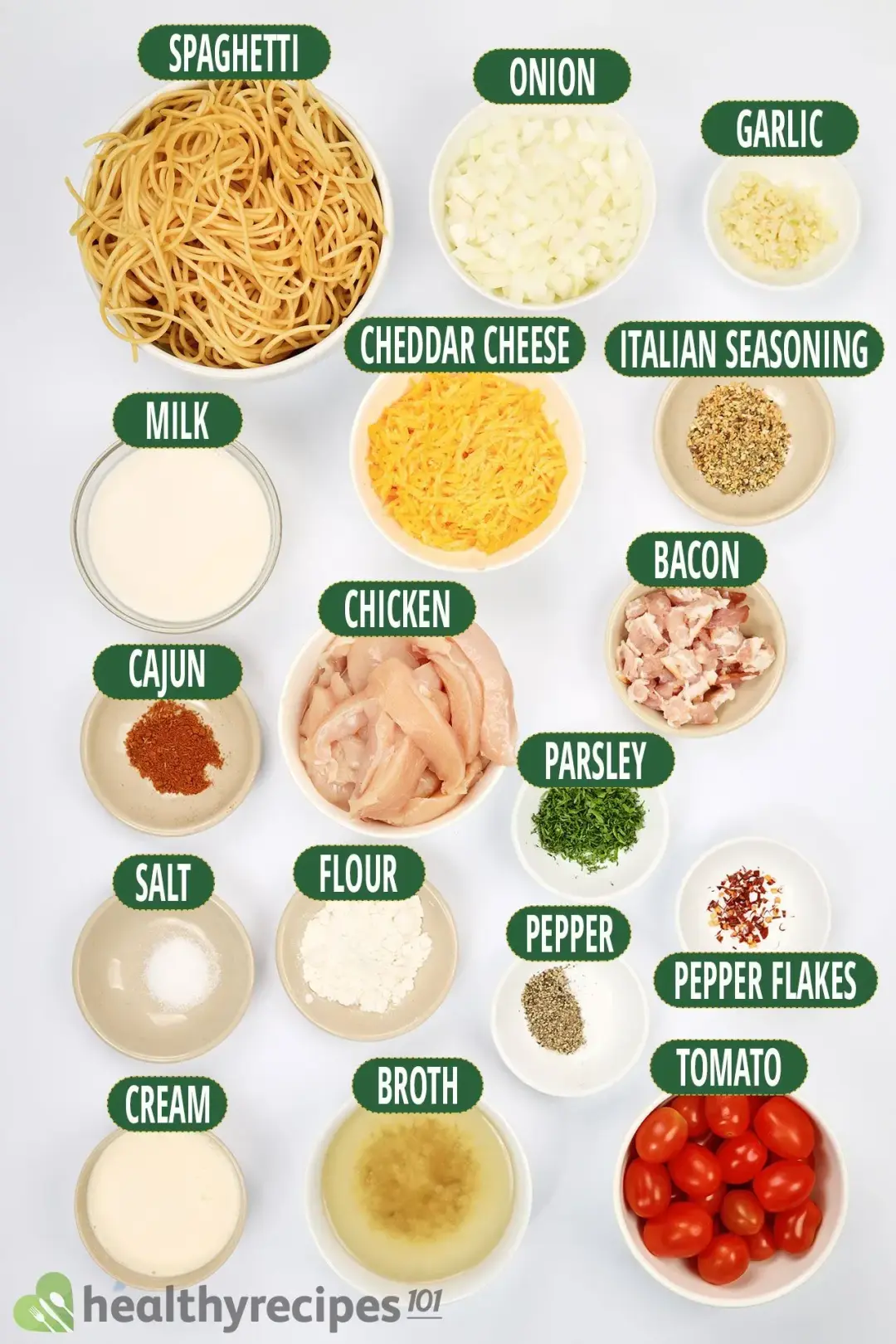 Ingredients for Chicken Spaghetti