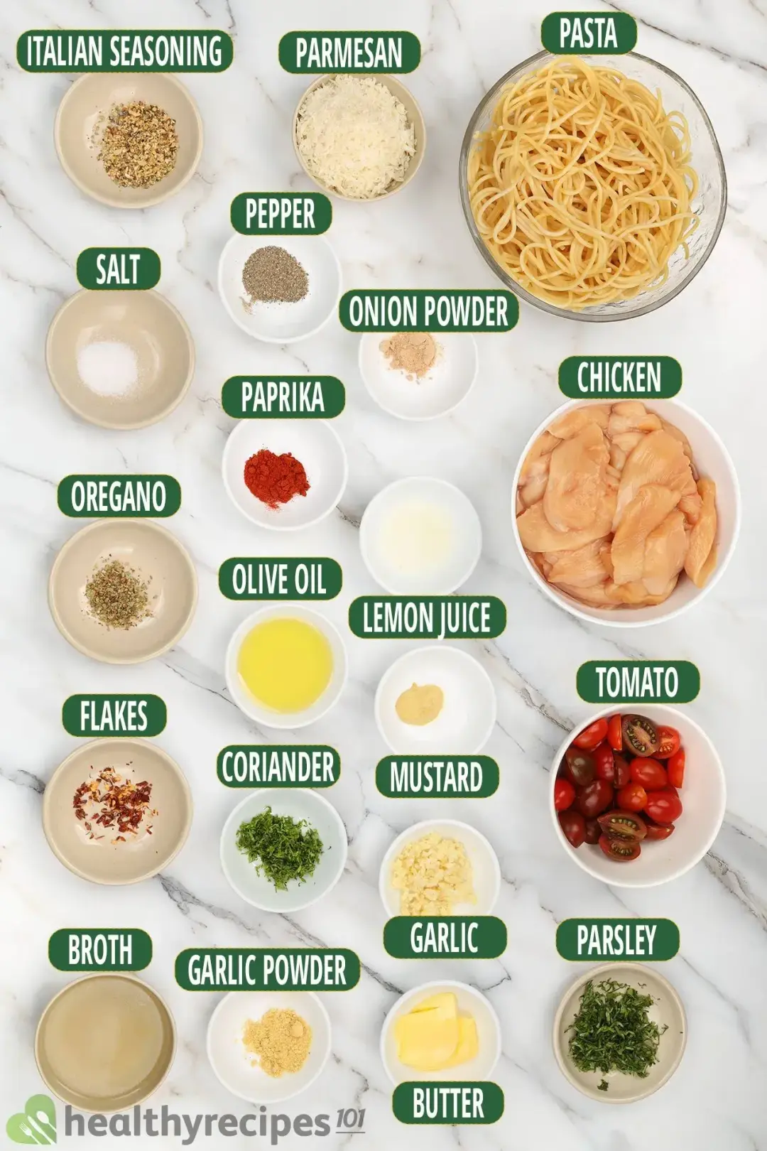 ingredients for chicken spiedini