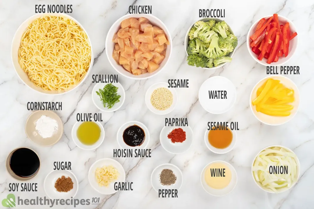 ingredients for chicken stir fry noodles