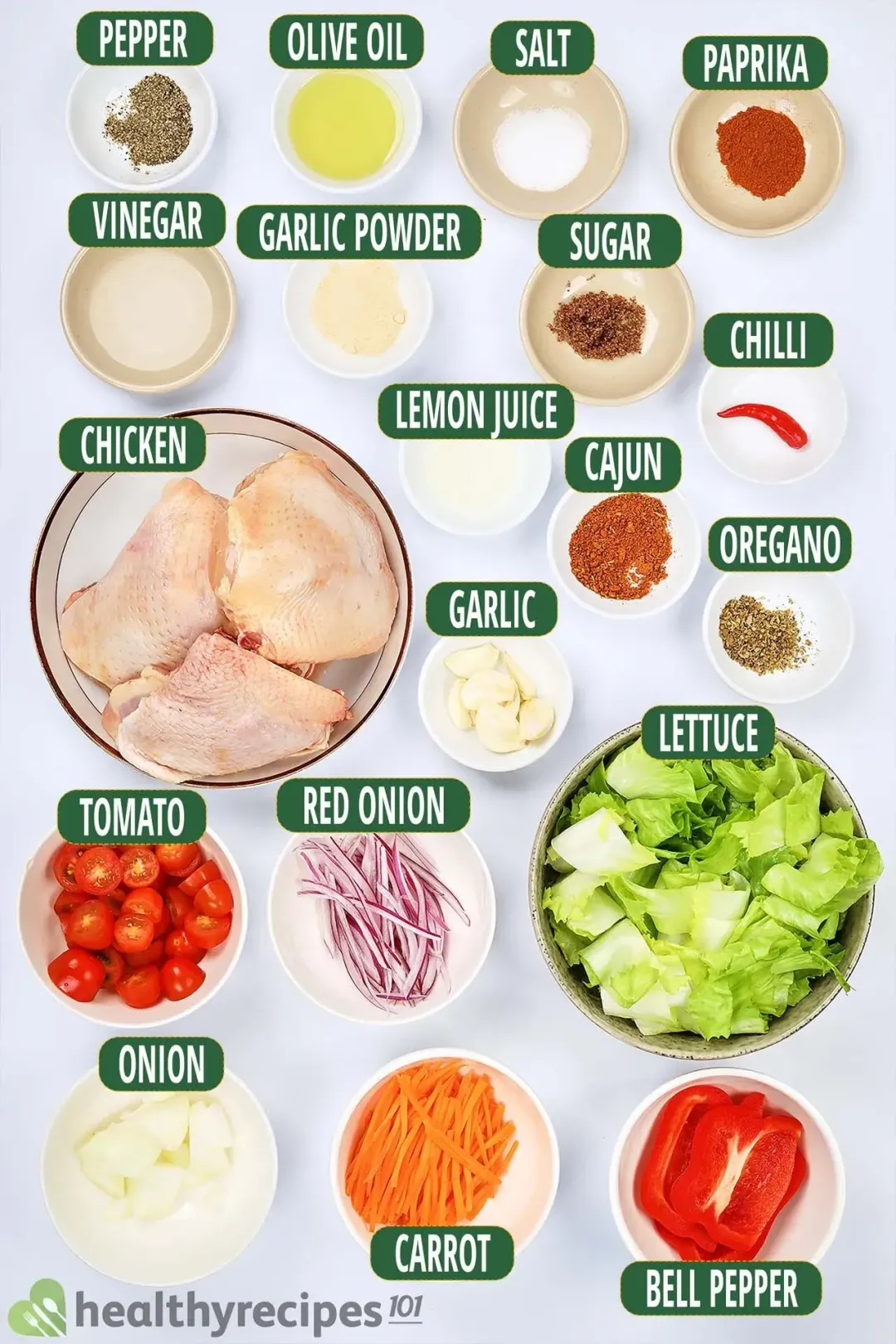 Ingredients for Peri Peri Chicken