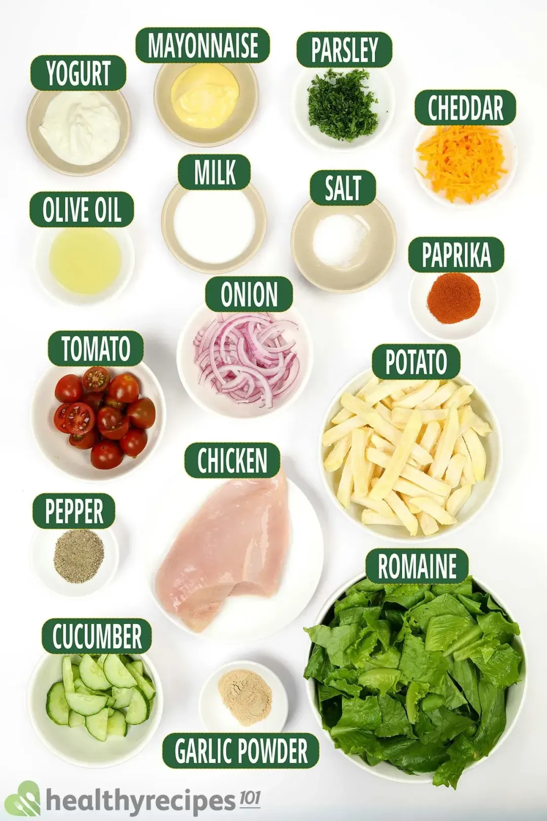 ingredients for Pittsburgh Chicken Salad