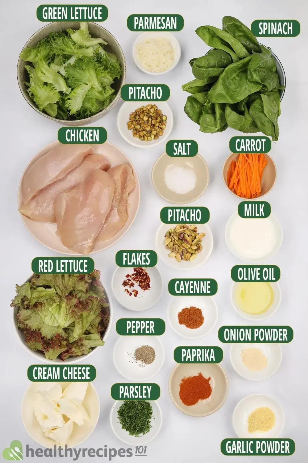 Ingredients for Stuffed Chicken Breast