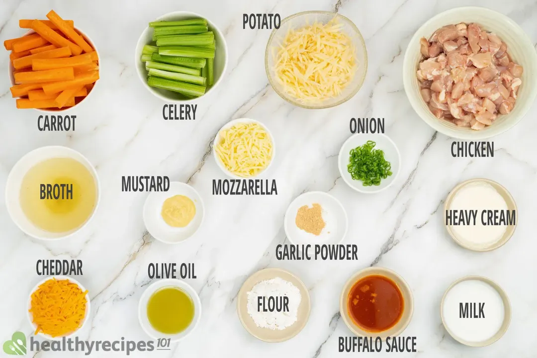 Instant Pot Buffalo Chicken Dip Ingredients