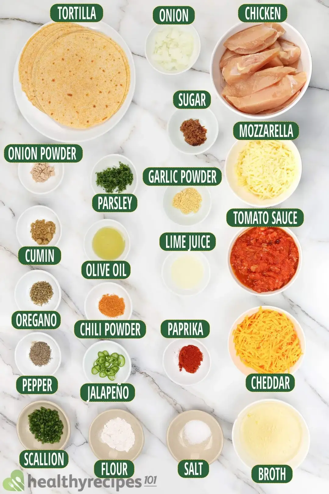 Instant Pot Chicken Enchiladas Ingredients