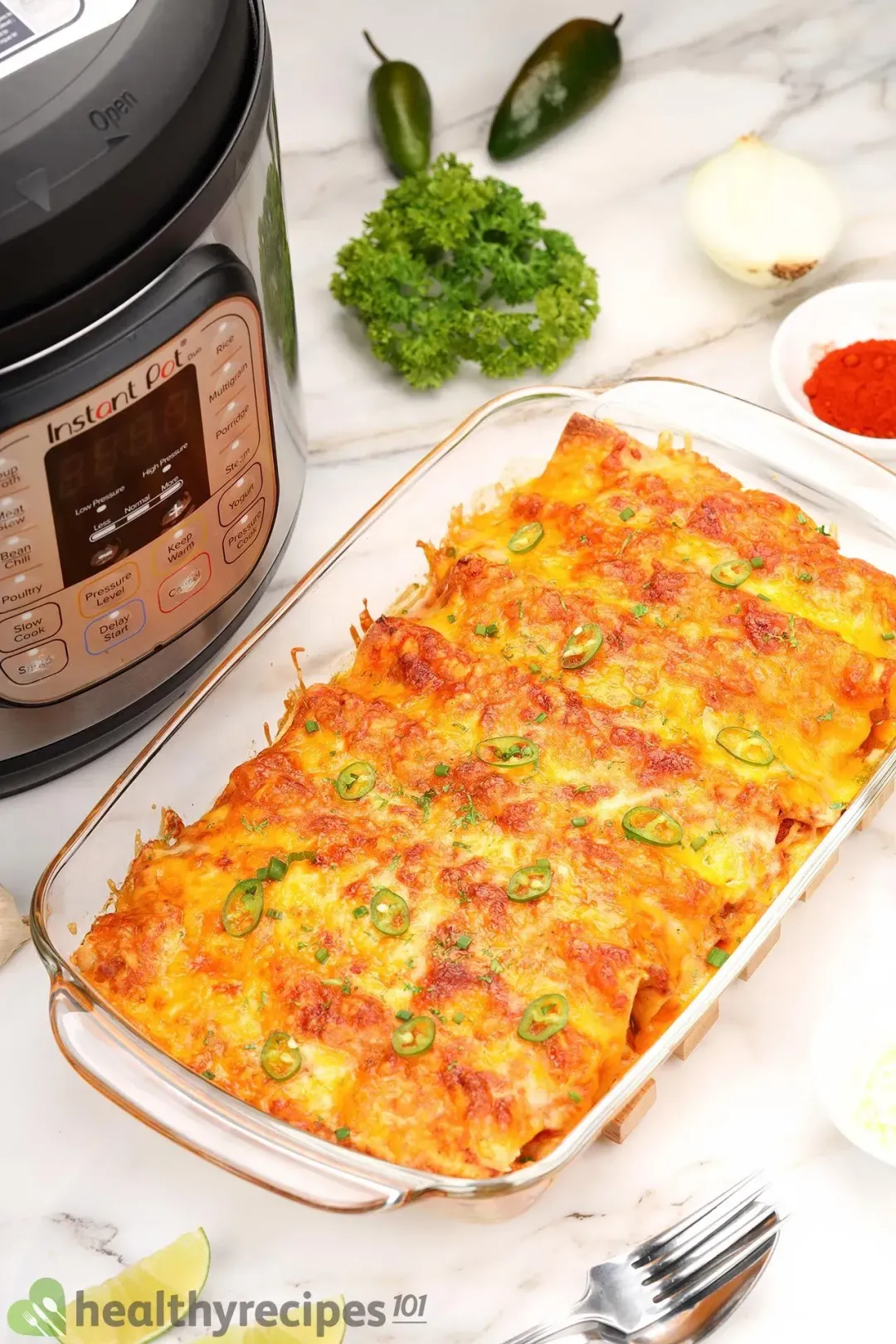 Instant Pot Chicken Enchiladas Recipe