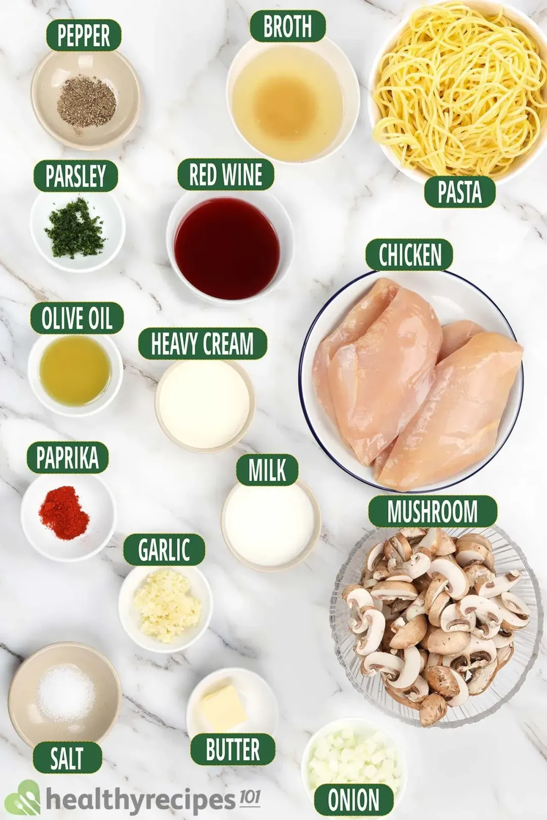 Instant Pot Chicken Marsala Ingredients