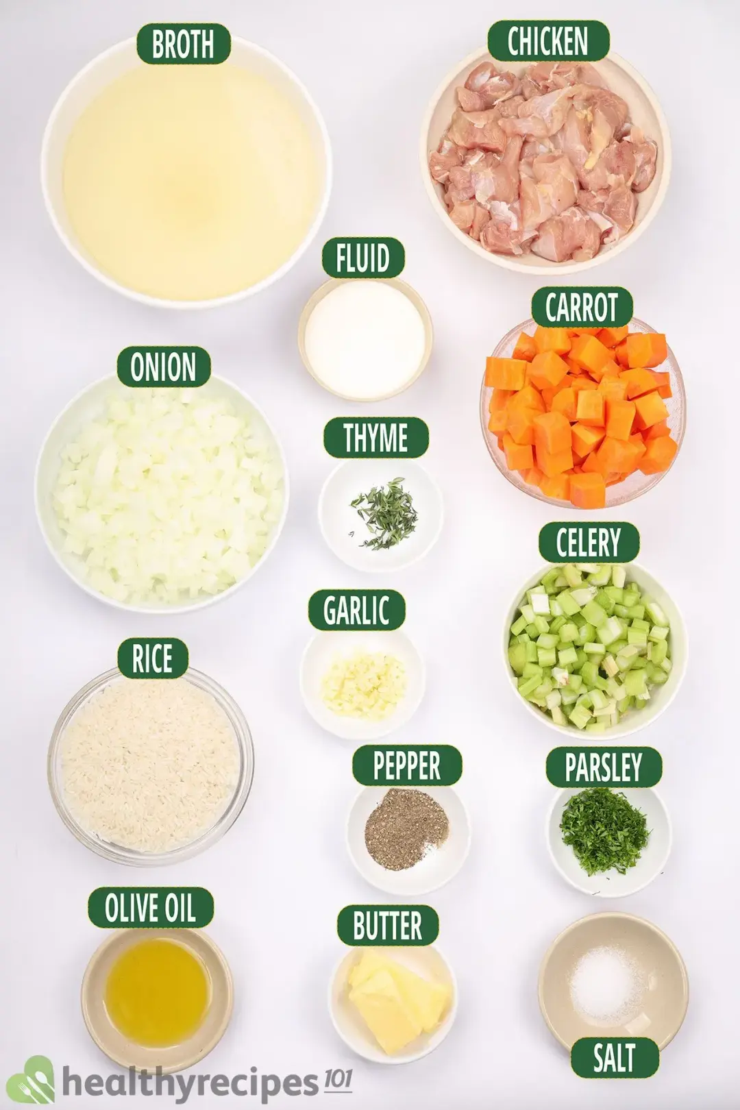 Instant Pot Chicken And Rice Soup Ingredients