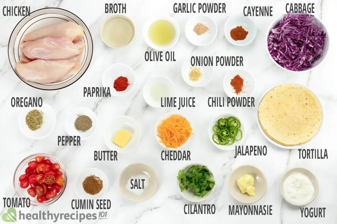 instant pot chicken tacos ingredients