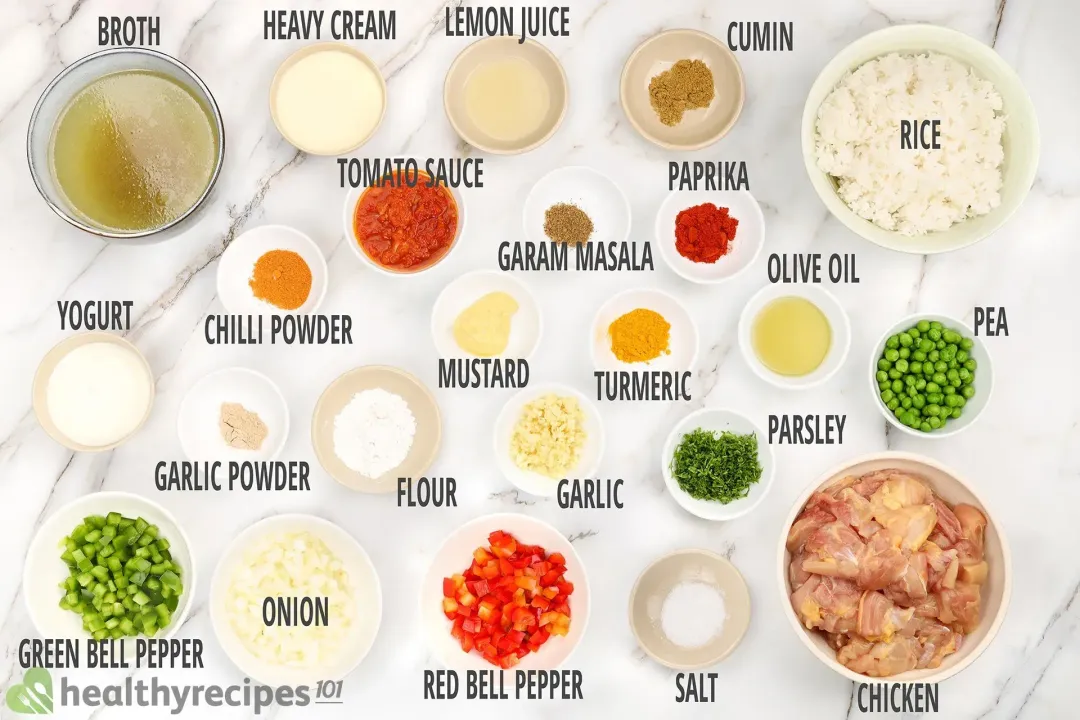 Instant Pot Chicken Tikka Masala Ingredients