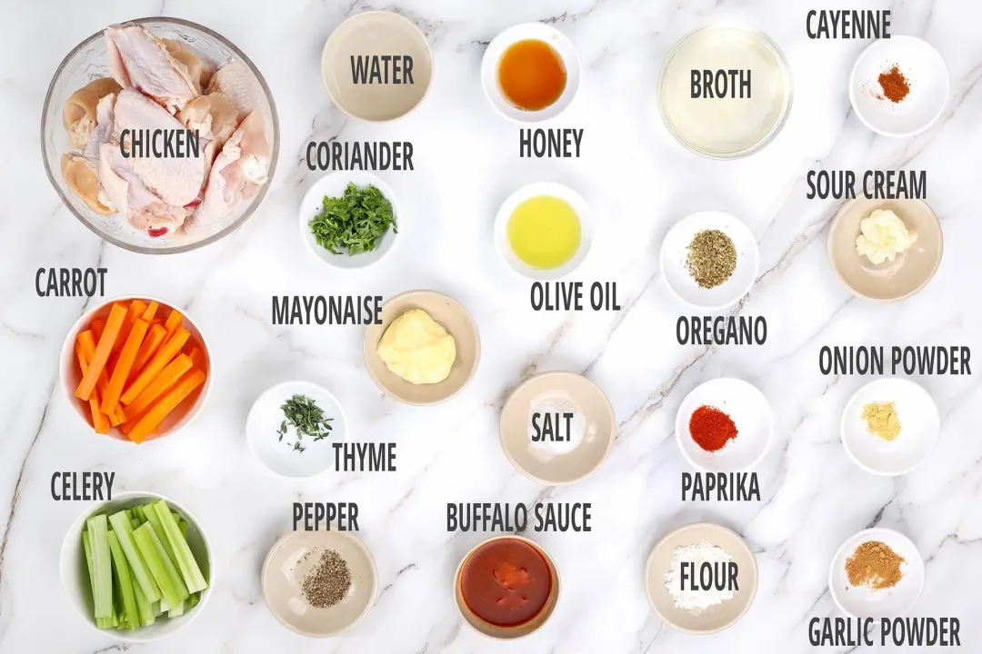 Instant Pot Chicken Wings Ingredients