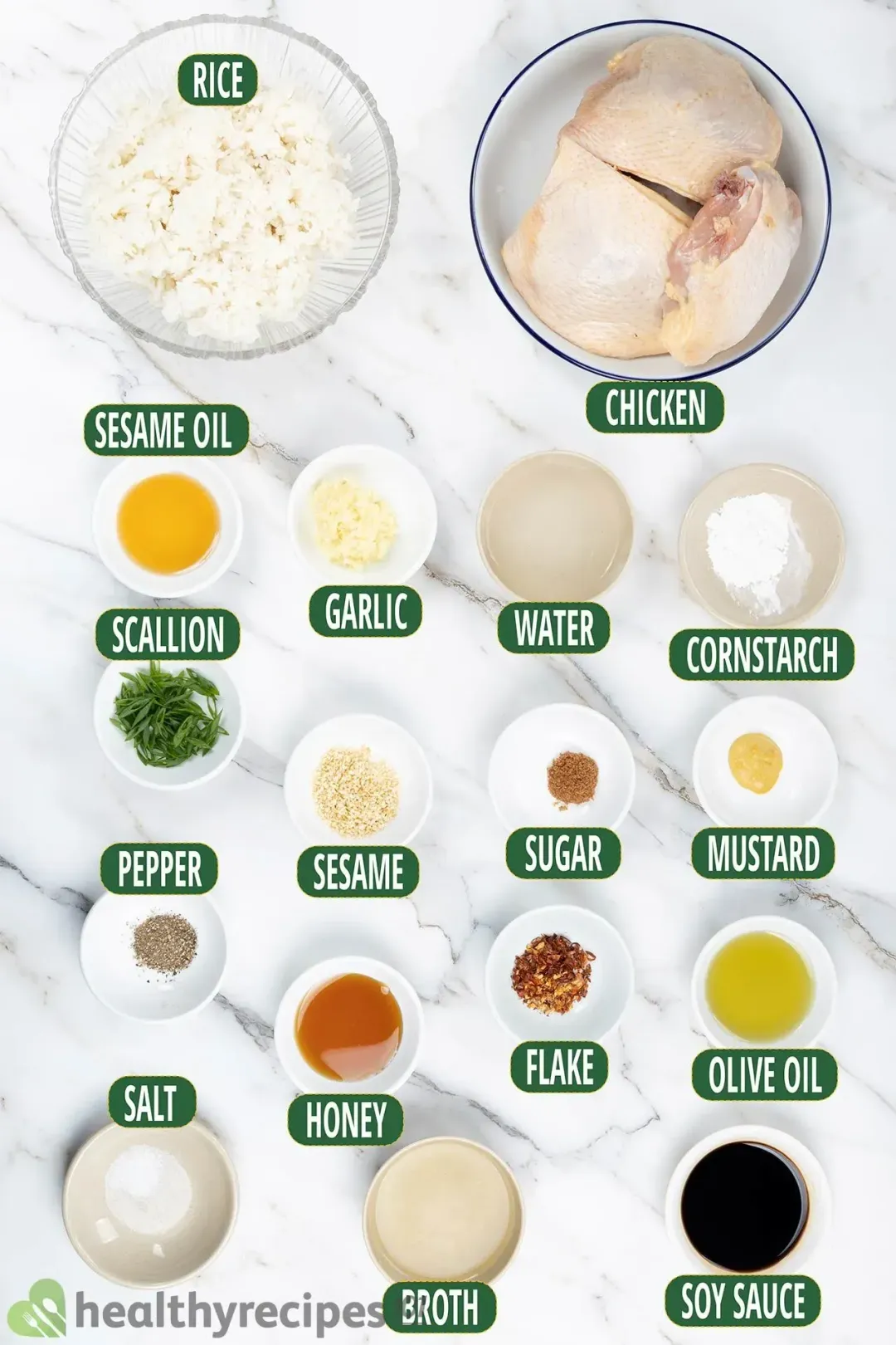 Instant Pot Honey Garlic Chicken Ingredients