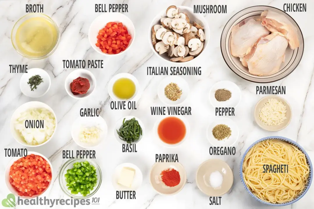 main ingredients for instant pot chicken cacciatore