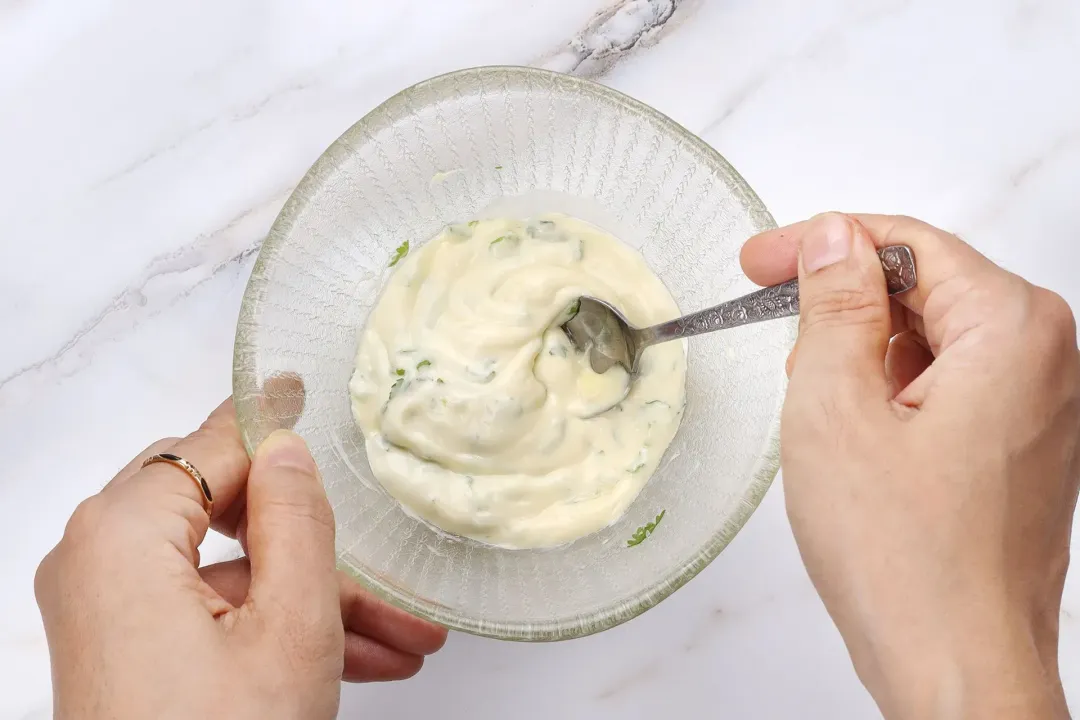 Make the dip for Instant Pot Chicken Wings