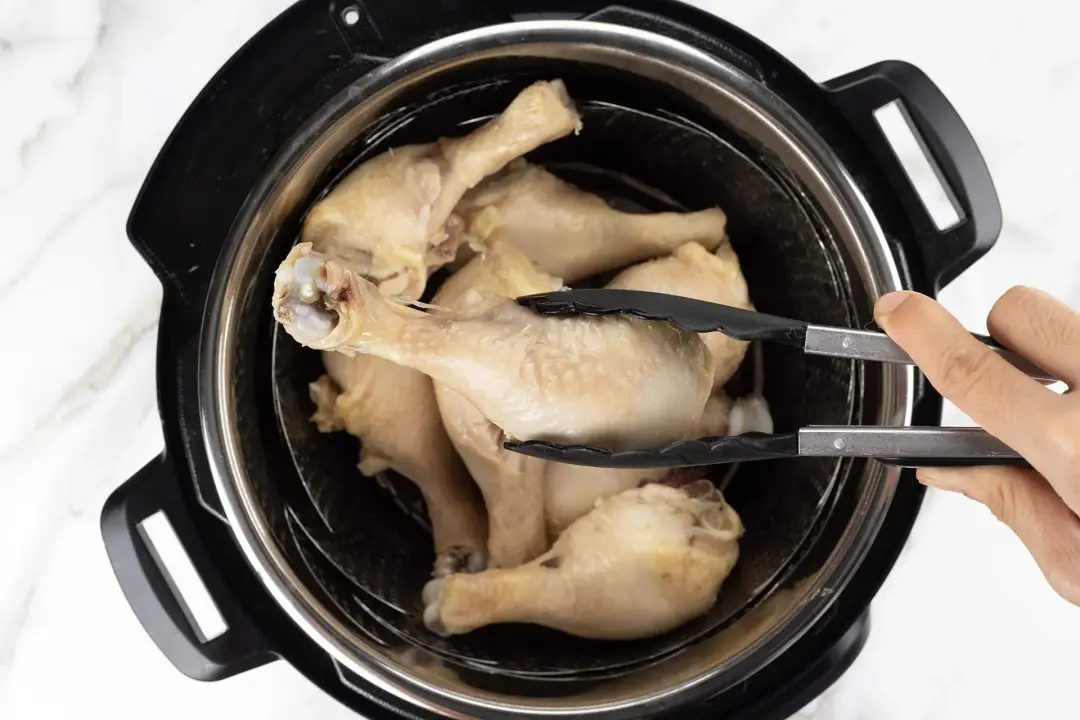 remove the chicken leg from instant pot