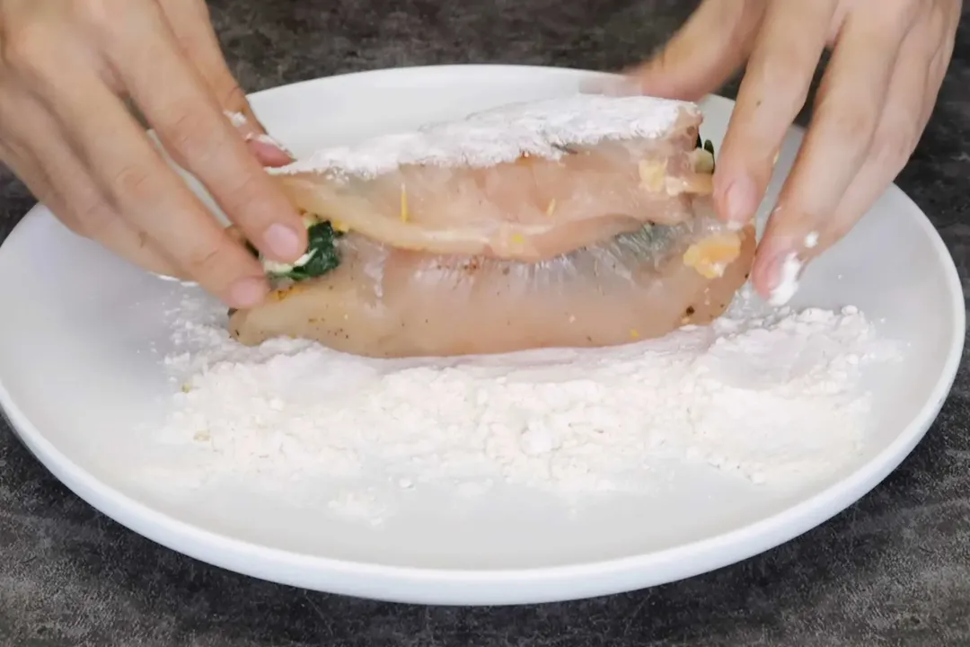 Roll the chicken for stuffed breast