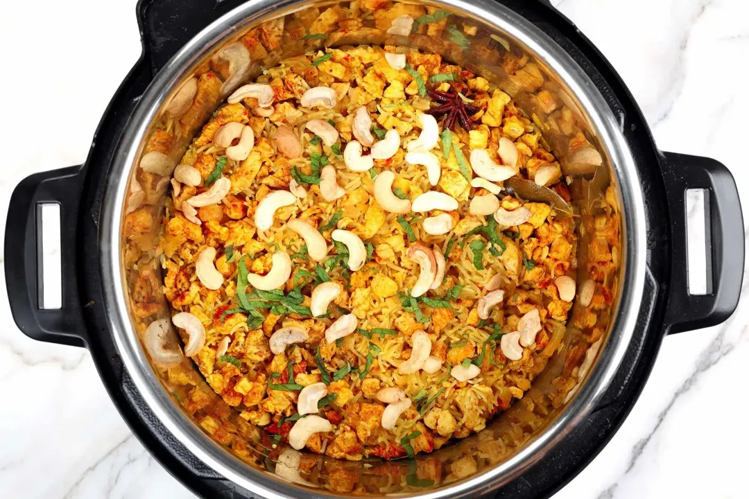 Serve Instant Pot Chicken Biryani