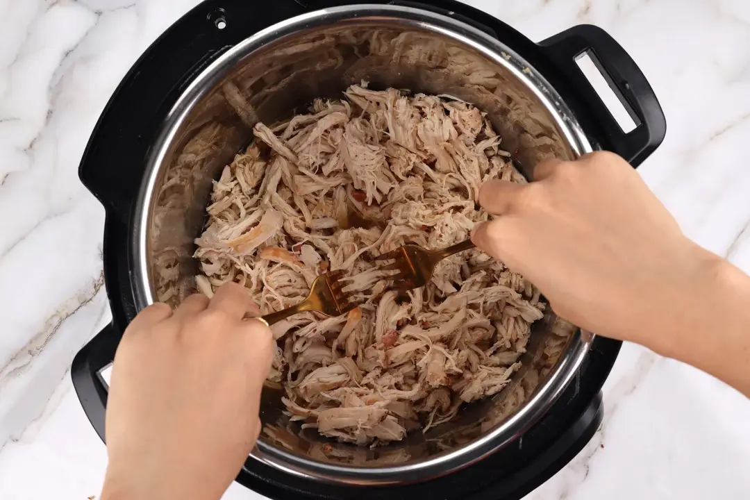 shred the chicken for instant pot crack