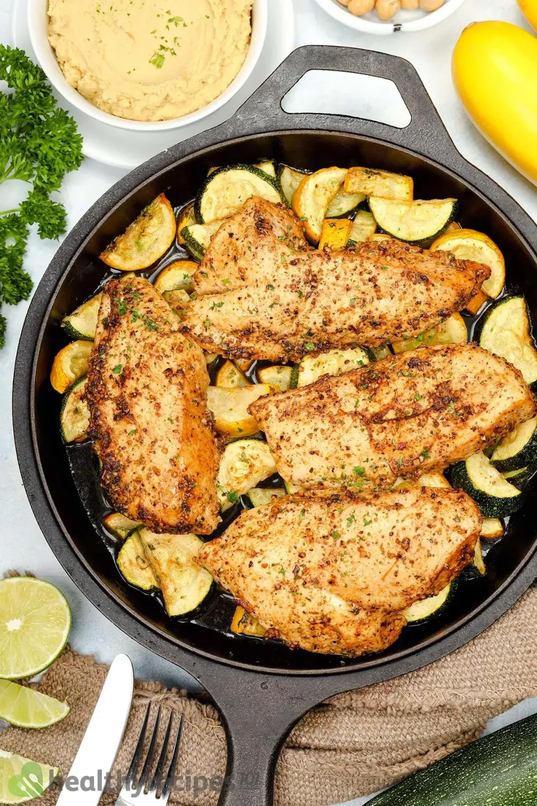 Skillet Chicken Zucchini recipe