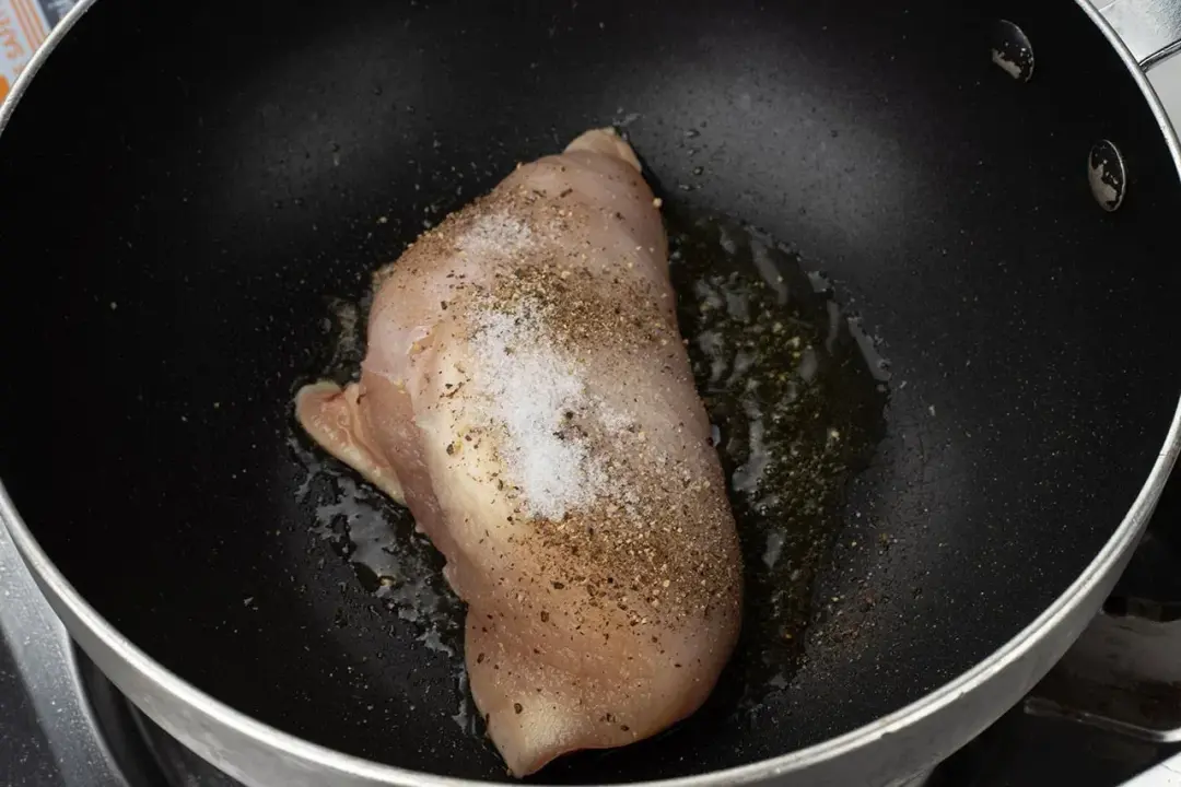Step 1 Marinate the chicken for southern salad
