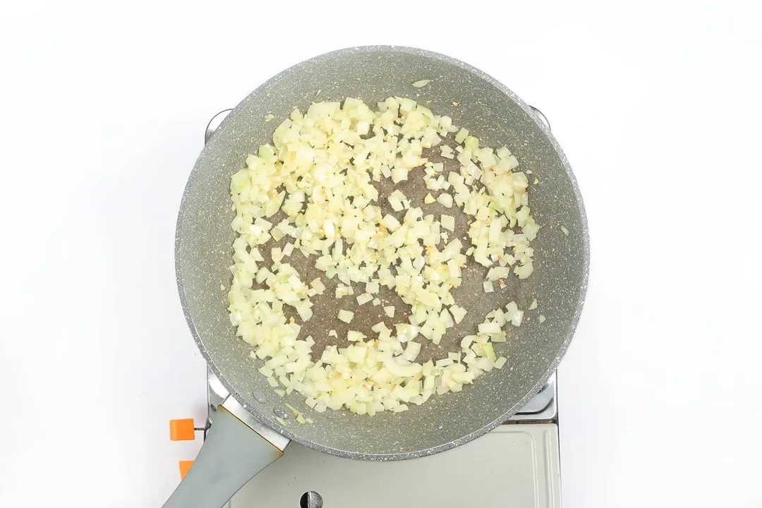 Caramelized garlic in a pan