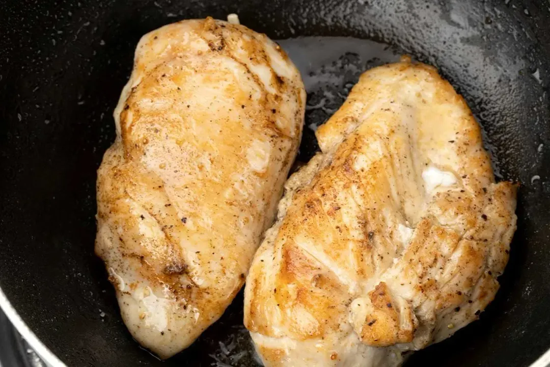 step 2 sear the chicken for avocado salad