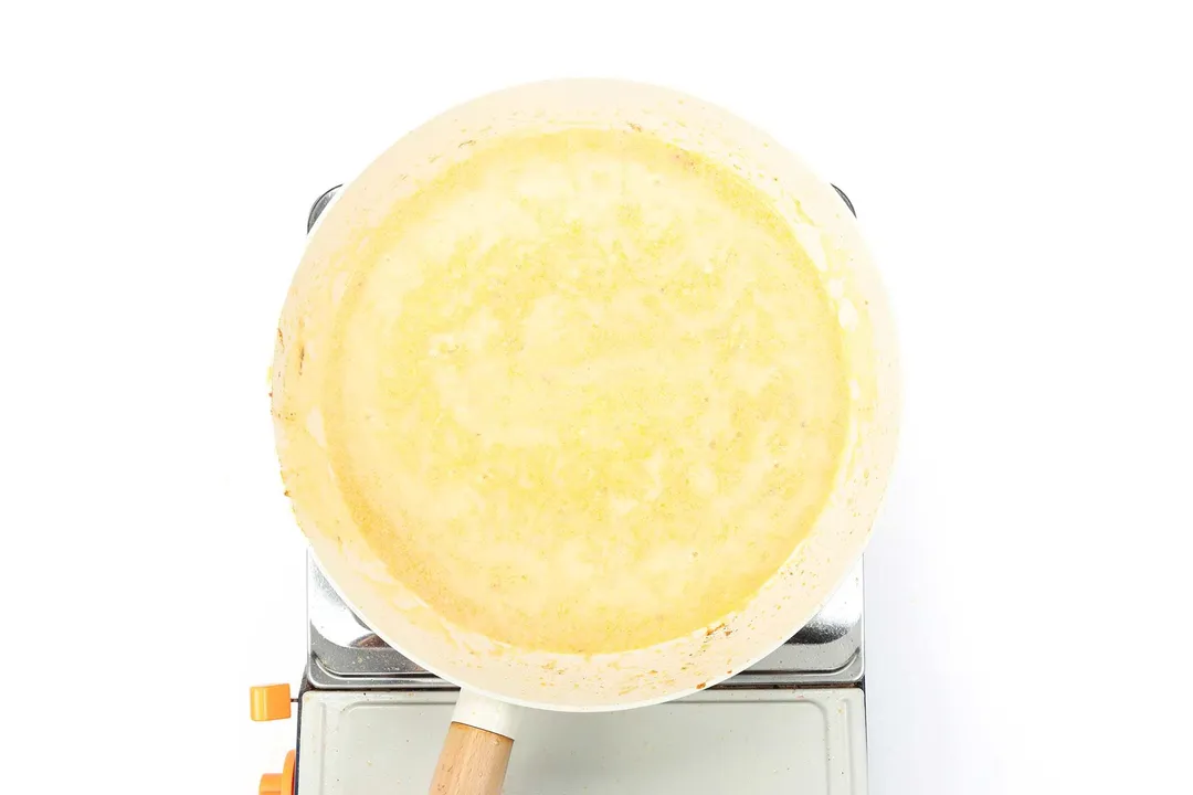 melted butter in a skillet