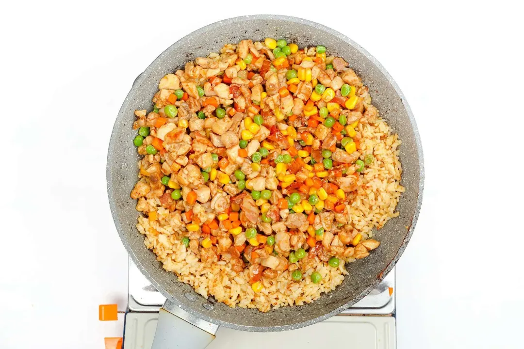 step 6 How to make chicken fried rice