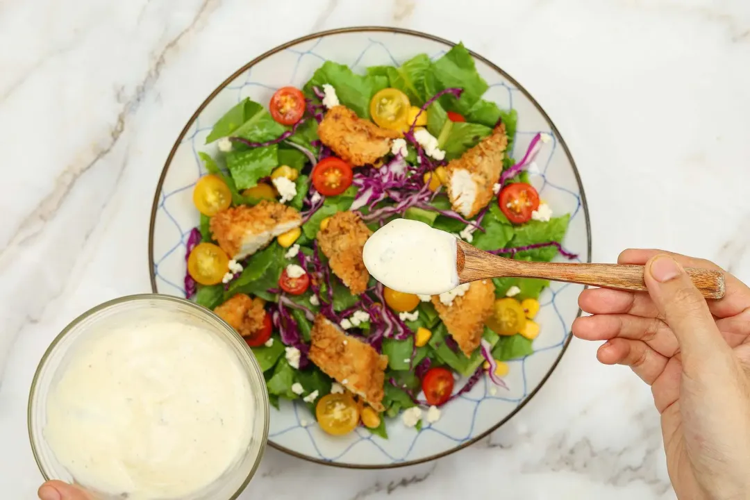 step 7 How to make fried chicken salad