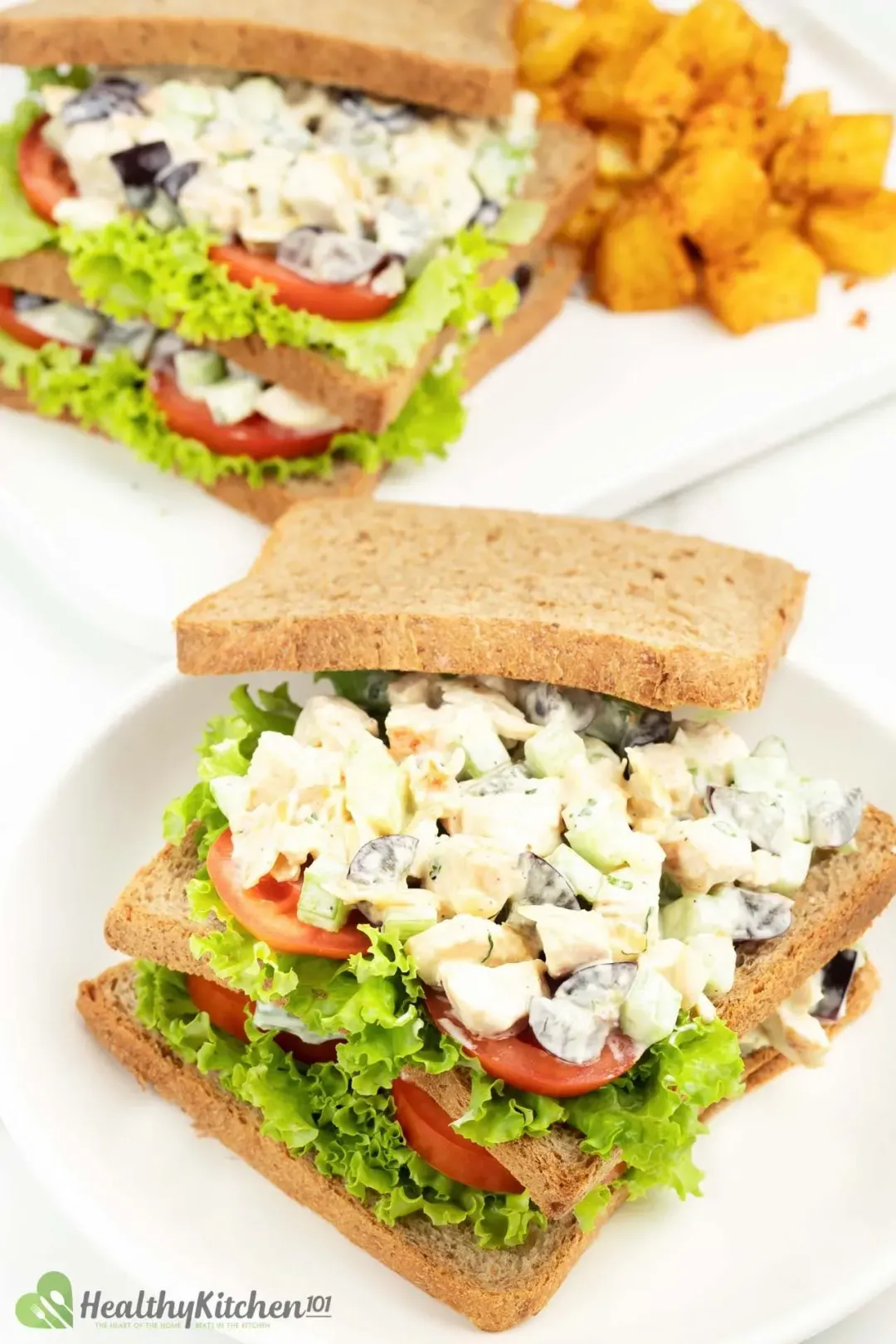 what goes with chicken salad sandwich