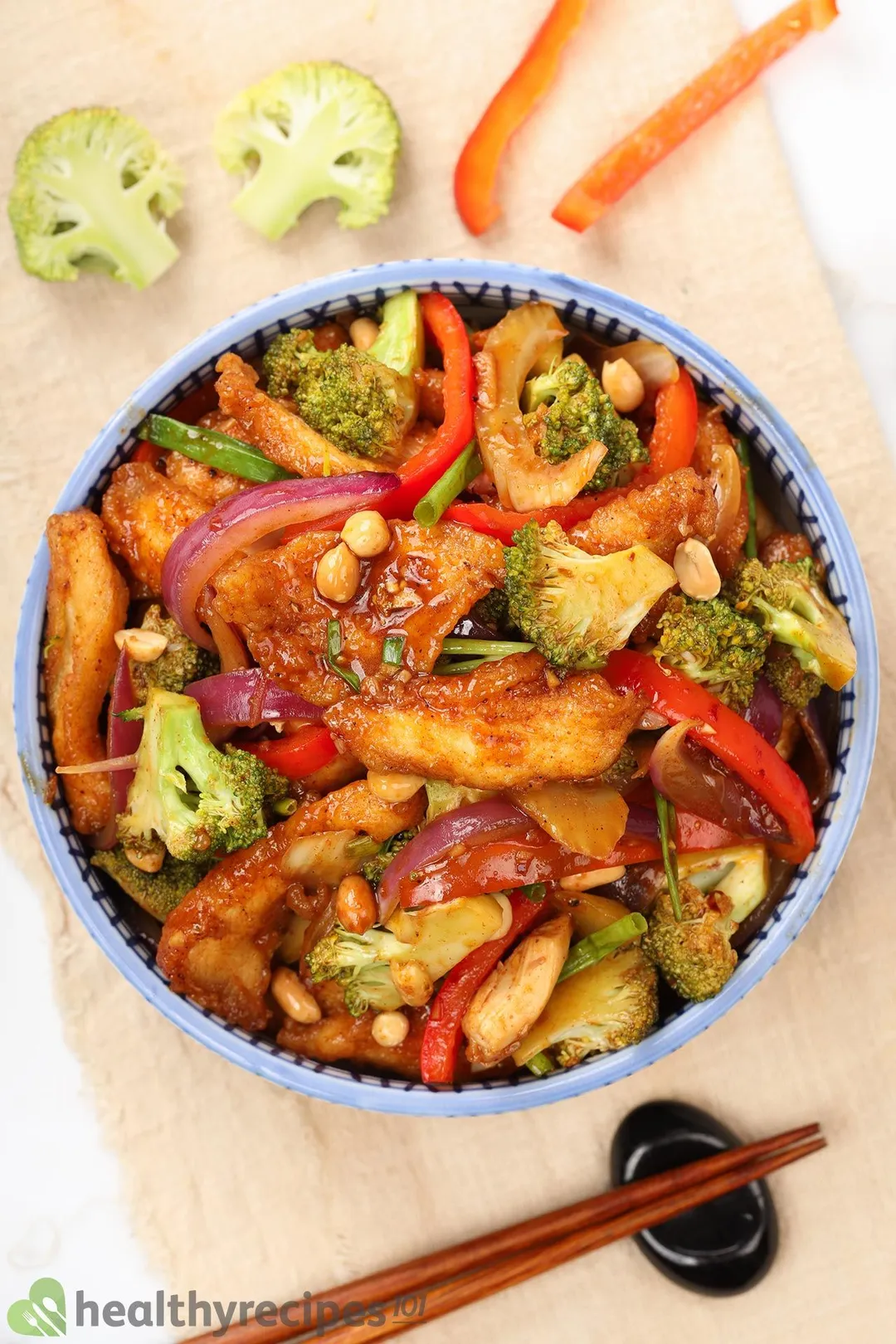 a bowl of cooked hunan chicken