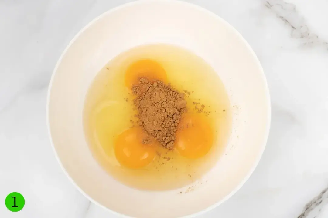 Step 1 Whisk egg with cinnamon French toast casserole