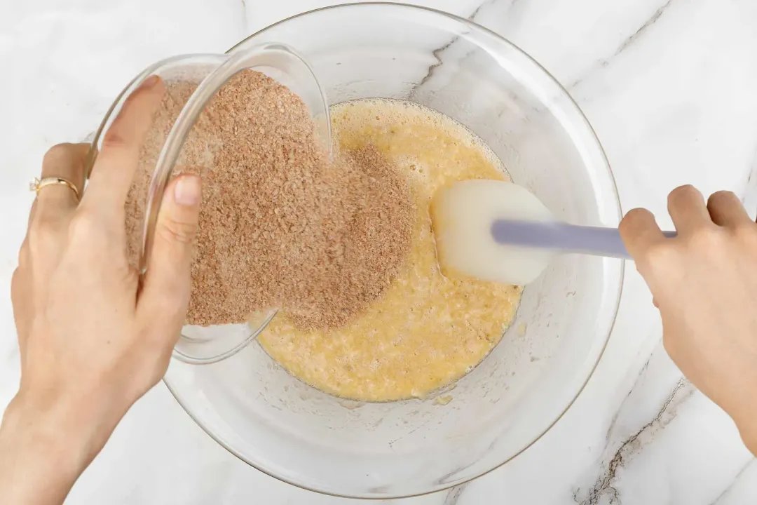 step 4 how to make whole wheat blueberry banana bread