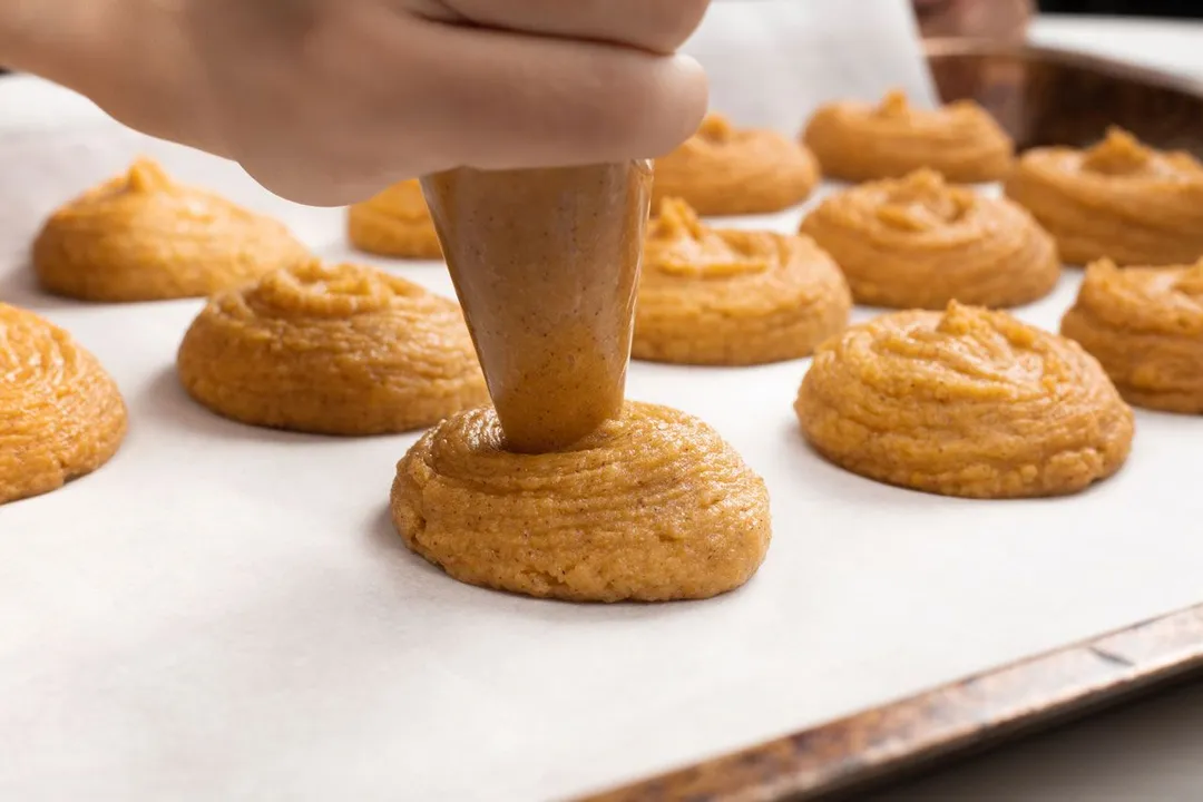 scoop out pumpkin cookies