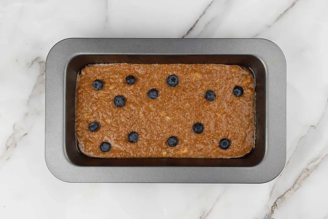 step 6 how to make whole wheat blueberry banana bread