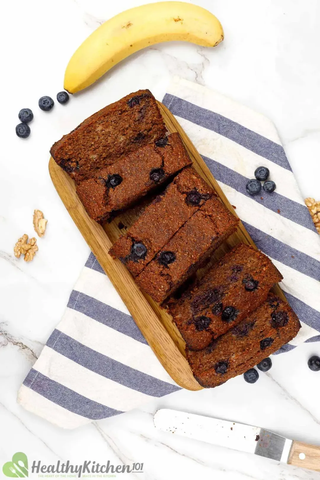 whole wheat blueberry banana bread