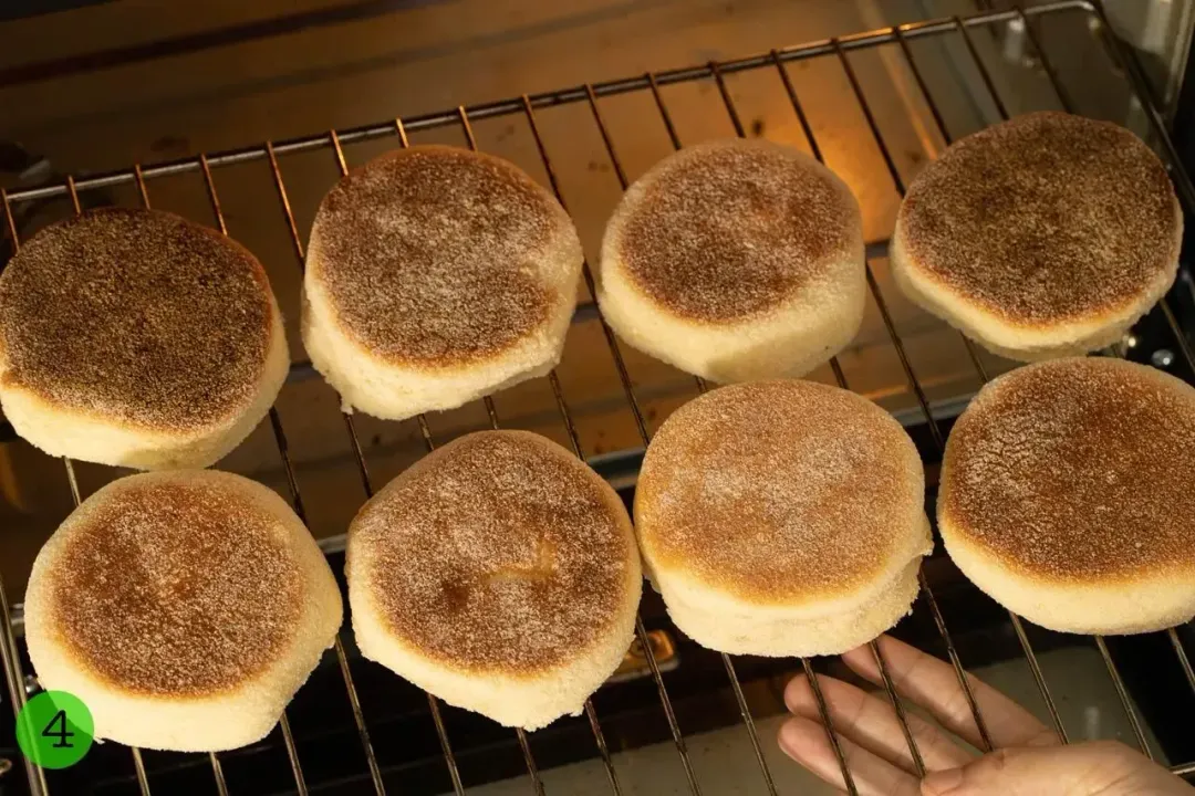 Eggs benedict step 4 Toast English muffins